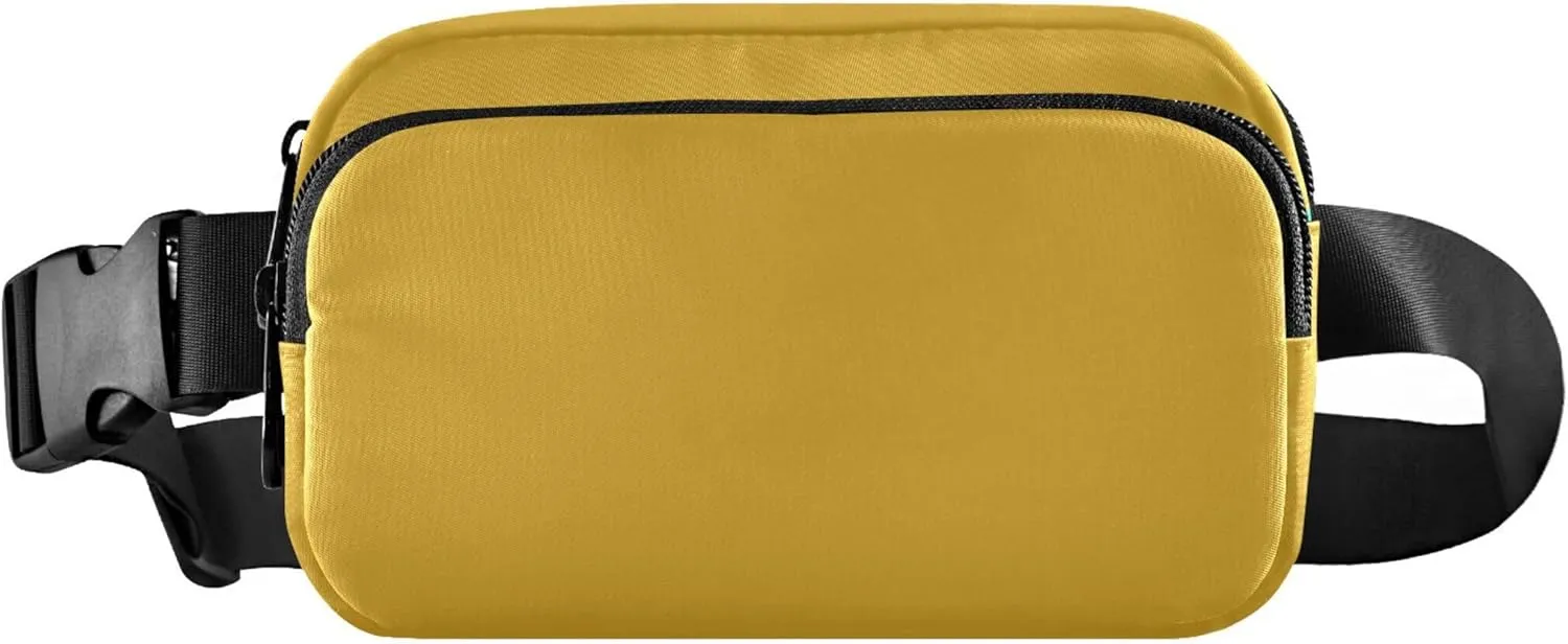 Goldenrod Fanny Belt Bag Waist Packs Crossbody Bags Bum Bag for Running Hiking Travel Workout Adjustable Strap for Women Men