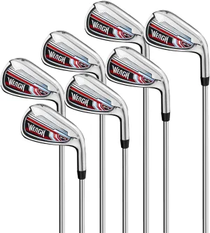 Golf Irons Set (4,5,6,7,8,9,PW), Golf Irons for Women or Men Right Handed Golfers -Flex- Regular(Silver)