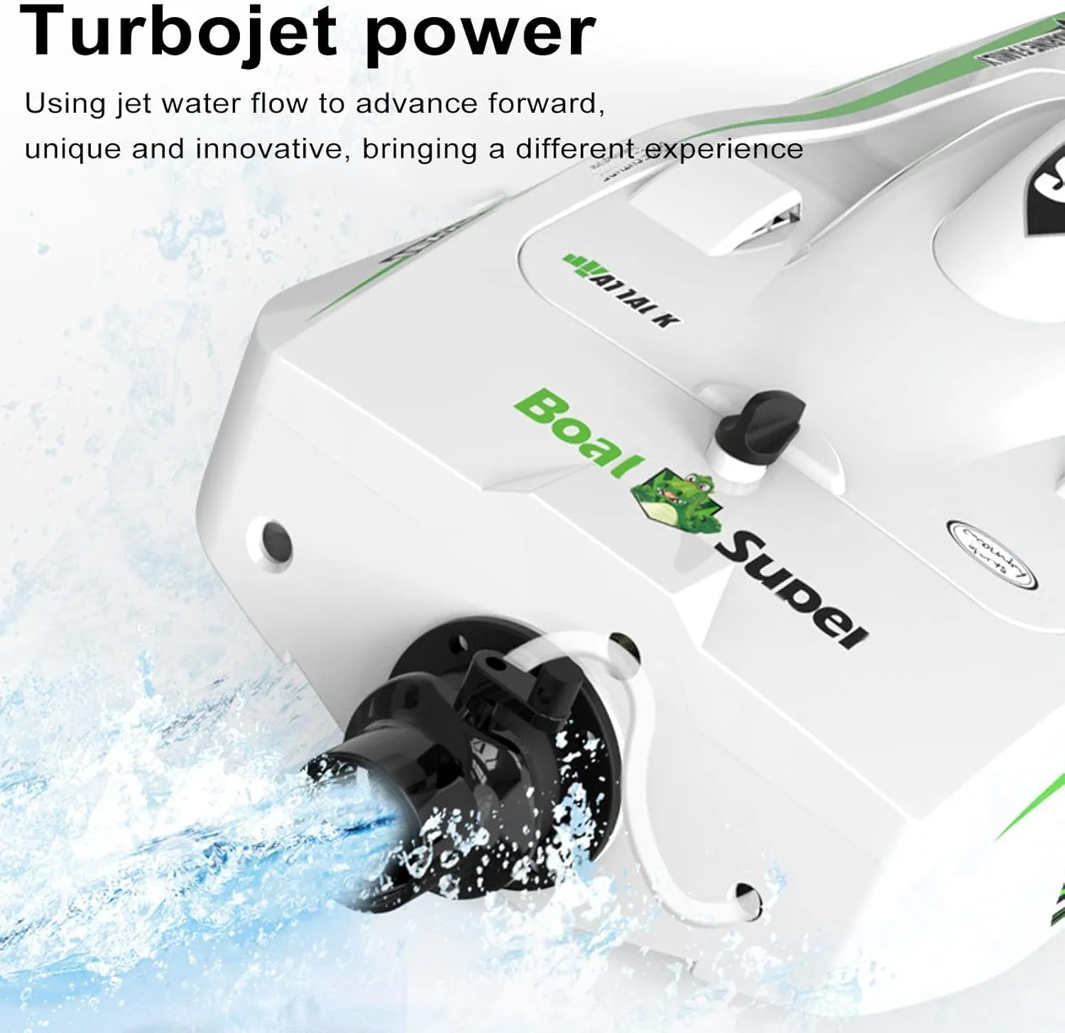 GoolRC Remote Control Boat 2.4GHz High Speed 30km/h Brushless Turbojet Speedboat Remote Control Ship Cooling Waterproof Low Battery/Over Distance Reminder 2 Battery
