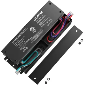 GOOVER 120W Dimmable LED Driver, 12V Triac Dimmable Power Supply, AC to DC Transformer for LED Light, Compatible with Lutron and Leviton Dimmer, Waterproof IP67 and UL Listed