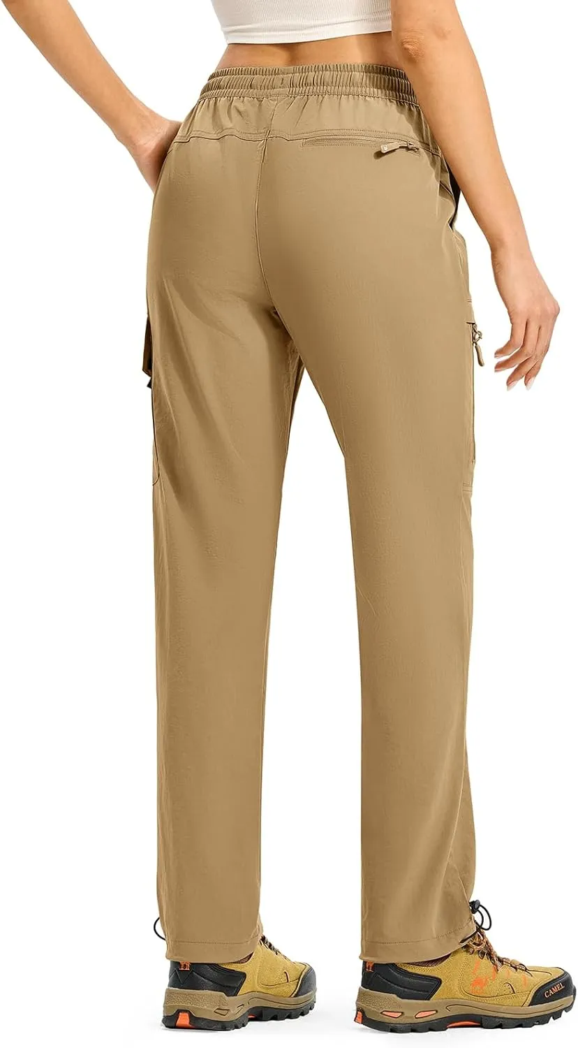 Gopune Women's Hiking Cargo Pants Lightweight Quick Dry Water Resistant Camping Work Travel Pants