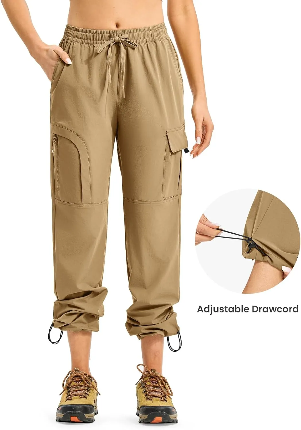 Gopune Women's Hiking Cargo Pants Lightweight Quick Dry Water Resistant Camping Work Travel Pants