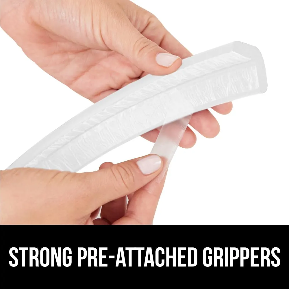 GORILLA GRIP Baby Proof Corners and Edges for Furniture, Kid Proofing Adhesive Table Corner Protectors, Heavy Duty Soft Rubber Foam Protection, Includes 8 Protective Safety Guards, 18 Feet, Off White