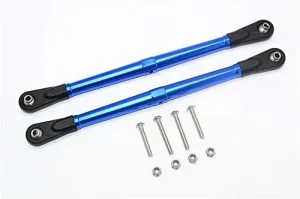 GPM For Losi 1/6 Super Baja Rey 4X4 Desert Truck Upgrade Parts Aluminum Adjustable Rear Upper Chassis Link Tie Rods - 1Pr Set Blue