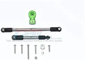 GPM For Tamiya Merc-Benz G500 CC-02 (#58675) Aluminum Servo Horn with Stainless Steel Adjustable Steering Link - 11Pc Set Green