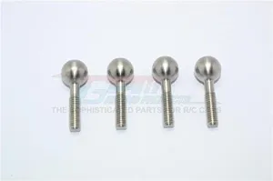 GPM For Thunder Tiger Truck K-ROCK MT4-G5 Upgrade Parts Stainless Steel Pillow Ball For Front Knuckle Arms - 4Pcs Set