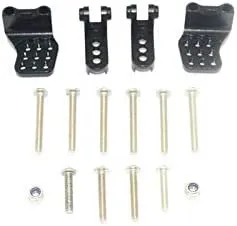 GPM For Traxxas TRX-4 MERC-Benz/Ford/Blazer Upgrade Parts Aluminum Adjustable Front   Rear Damper Mount (Multiple Positioning Holes) - 4Pc Set Black