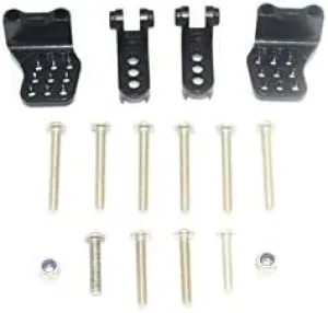 GPM For Traxxas TRX-4 MERC-Benz/Ford/Blazer Upgrade Parts Aluminum Adjustable Front   Rear Damper Mount (Multiple Positioning Holes) - 4Pc Set Black