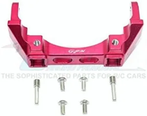 GPM For Traxxas TRX-4 Trail Defender Crawler Upgrade Parts Aluminum Rear Bumper Mount - 1Pc Set Red