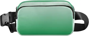 Gradient Green Fanny Belt Bag Waist Packs Crossbody Bags Bum Bag for Running Hiking Travel Workout Adjustable Strap for Women Men