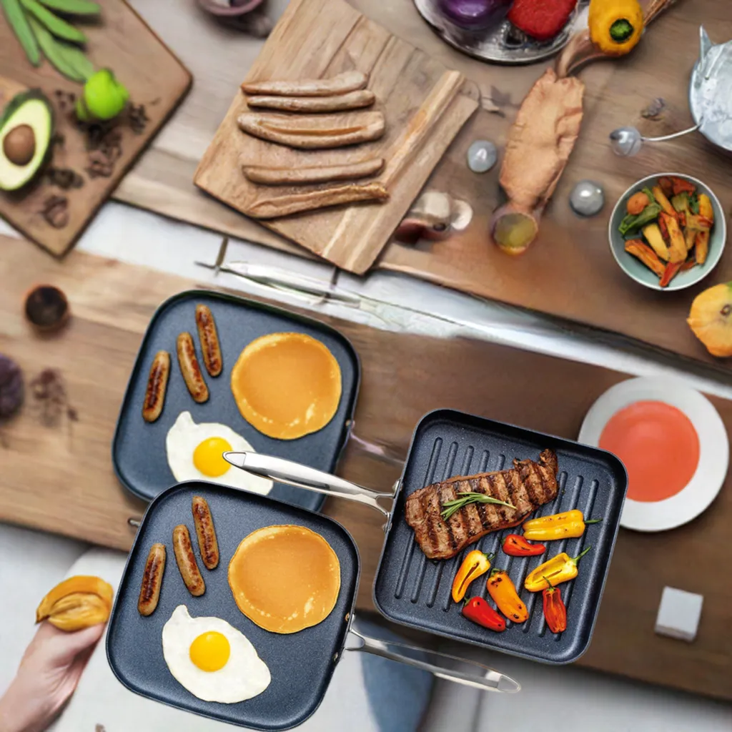 Granitestone Diamond Pro Grill And Griddle Set 2 Piece