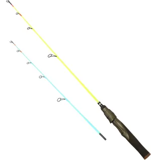 Graphite Fishing Rod Multi-Power 25/29 Inch, Fluorescent Tip, Carbon Fiber Medium to Heavy Fishing Rods, Anti-Tangle Guides, Portabl Travel Fishing Pole for Trout, Walleye, and Panfish
