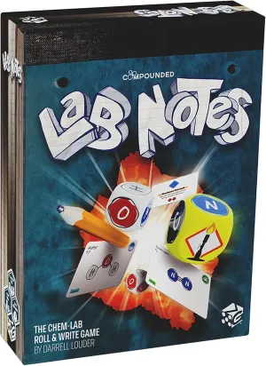 Greater Than Games | Lab Notes | Strategy Board Game | Science Roll and Write | 2 to 5 Players | 30  Minutes | Ages 14 