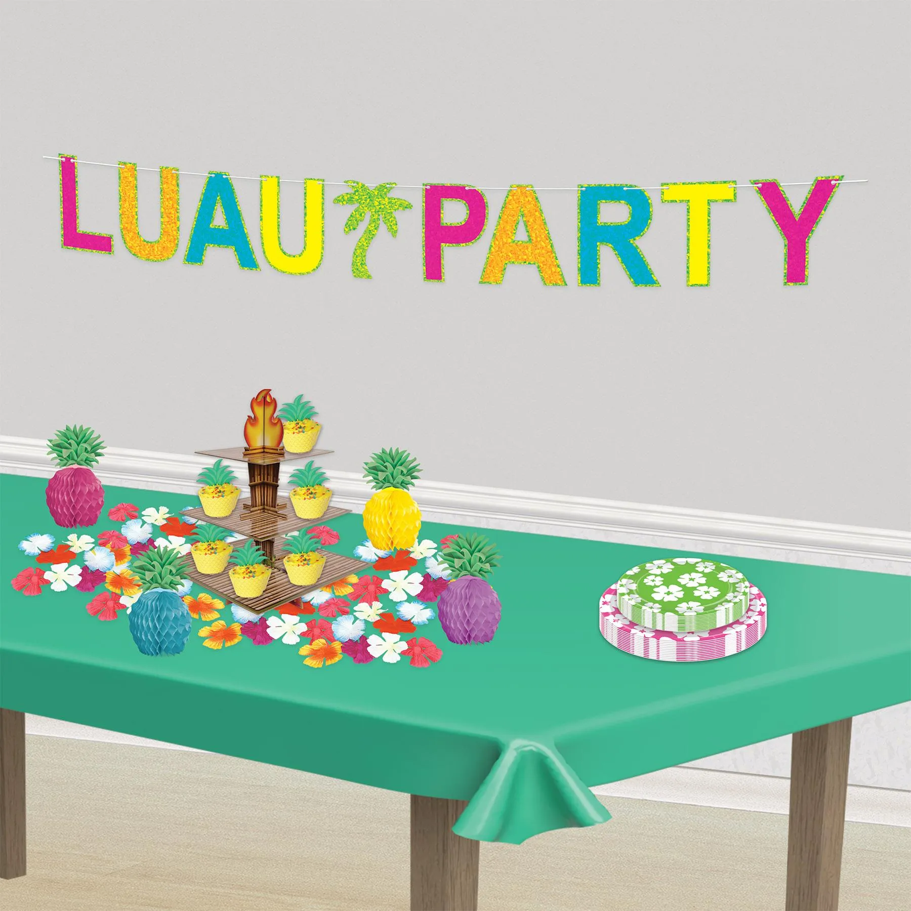 Green Plastic Party Table Roll