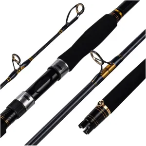 GRFIT Fishing Rod Rod 1.8m 2.1m 3 Sections Hard 24T Carbon Fiber Ultralight Travel Rod X-Fast Ocean Boat Fishing Rod Portable Fishing Rod