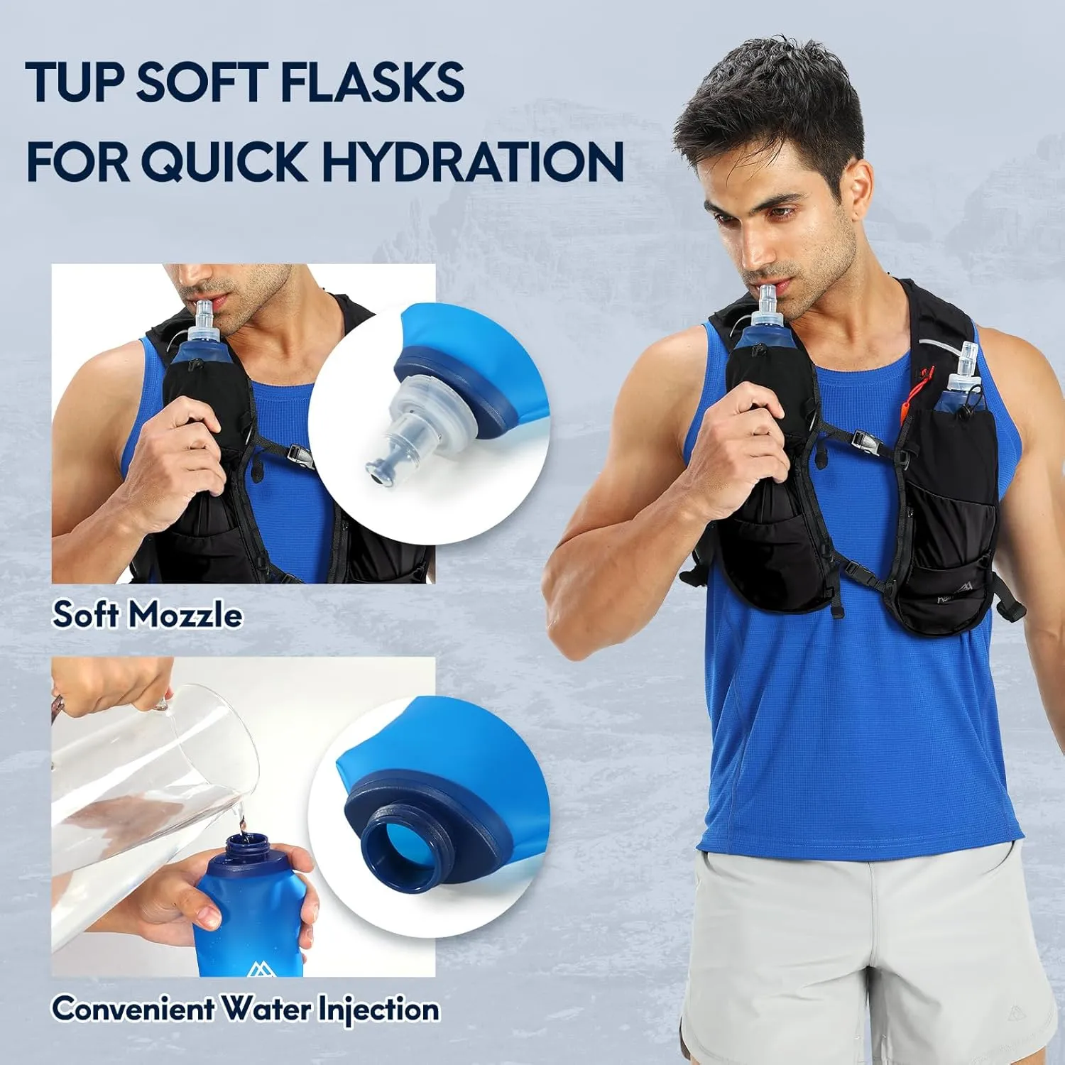 Haimont Running Hydration Vest, 5L Lightweight Runner Vest Pack for Women Men, Trail Running