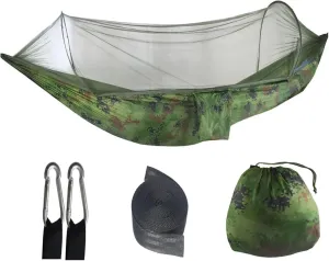 Hammock Automatic Quick Opening Mosquito net Hammock 250 * 120CM Camping Essentials(Camouflage)