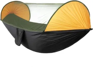 Hammock Automatic Quick-Opening Mosquito Net Hammock Camping Outdoor Sunshade Anti-Mosquito Hammock Tent Indoor Swing Hammocks for Outside(Orange)