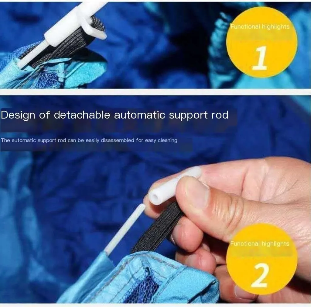 Hammock Mosquito Net Hammock Automatic Anti-Rollover Parachute Boni Silk Spinning Outdoor Strap Swing Chair Summer Hammocks for Outside(Blue)