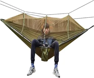 Hammock Multifunctional Outdoor Hammocks, with Mosquito Net, Enjoy a Comfortable Camping Time Hammocks for Outside(Green)