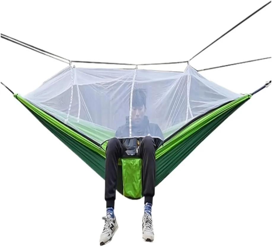 Hammock Multifunctional Outdoor Hammocks, with Mosquito Net, Enjoy a Comfortable Camping Time Hammocks for Outside(White)