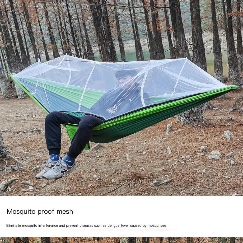 Hammock Multifunctional Outdoor Hammocks, with Mosquito Net, Enjoy a Comfortable Camping Time Hammocks for Outside(White)