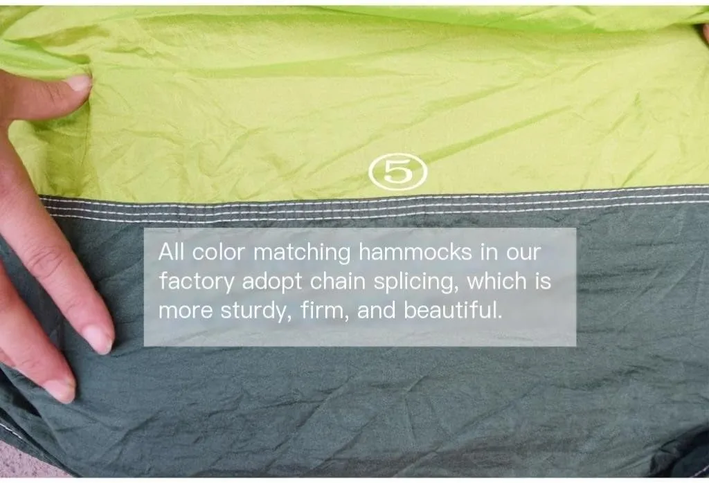 Hammock Outdoor Camping Outdoor Mosquito Net Hammock Double 210T Nylon Anti-Mosquito Parachute Cloth Air Camping Tent Hammocks for Outside(Blue)