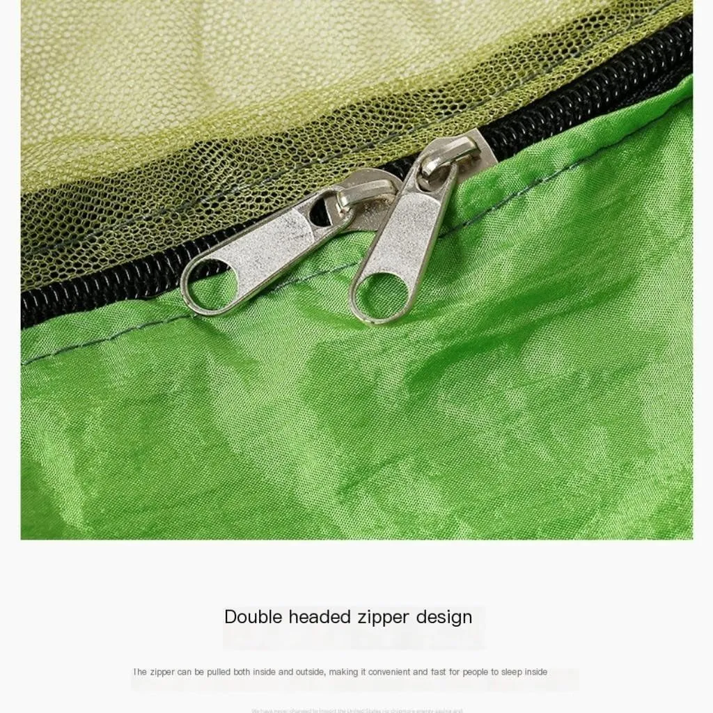 Hammock Outdoor Camping Parachute Hammock with Mosquito Net Anti-Mosquito Nylon Double Camping Portable Hammock Hammocks for Outside(Green)