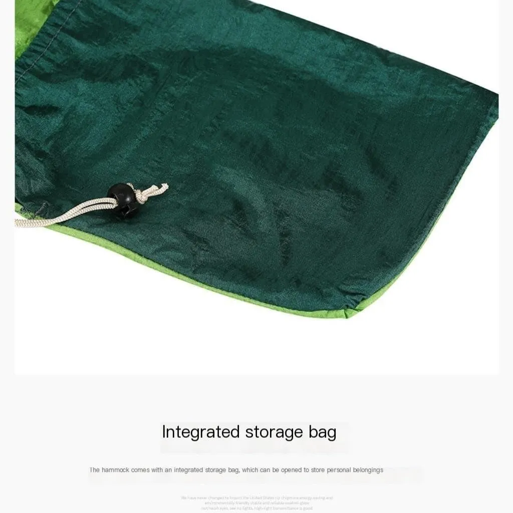 Hammock Outdoor Camping Parachute Hammock with Mosquito Net Anti-Mosquito Nylon Double Camping Portable Hammock Hammocks for Outside(Green)