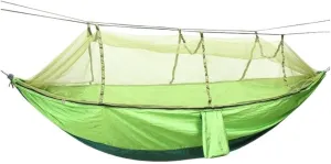 Hammock Outdoor Camping Parachute Hammock with Mosquito Net Anti-Mosquito Nylon Double Camping Portable Hammock Hammocks for Outside(Green)