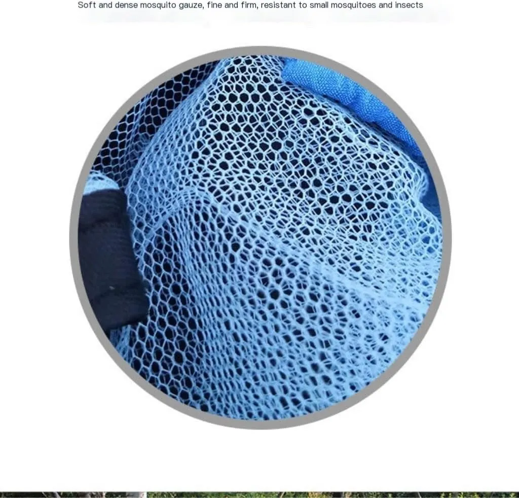 Hammock Outdoor Fully Automatic Quick-Opening Hammock with Mosquito Net, Outdoor Nylon Cloth Camping Pole Hammock Hammocks for Outside(Brown)