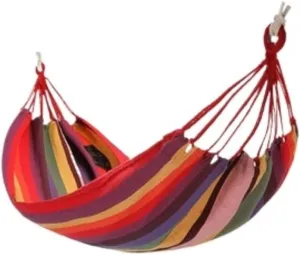 Hammock Outdoor Hammock Thickened Anti-Rollover Hanging Tree Rope Hanging Chair Double Indoor Home Portable Hammock Hammocks for Outside(Red)