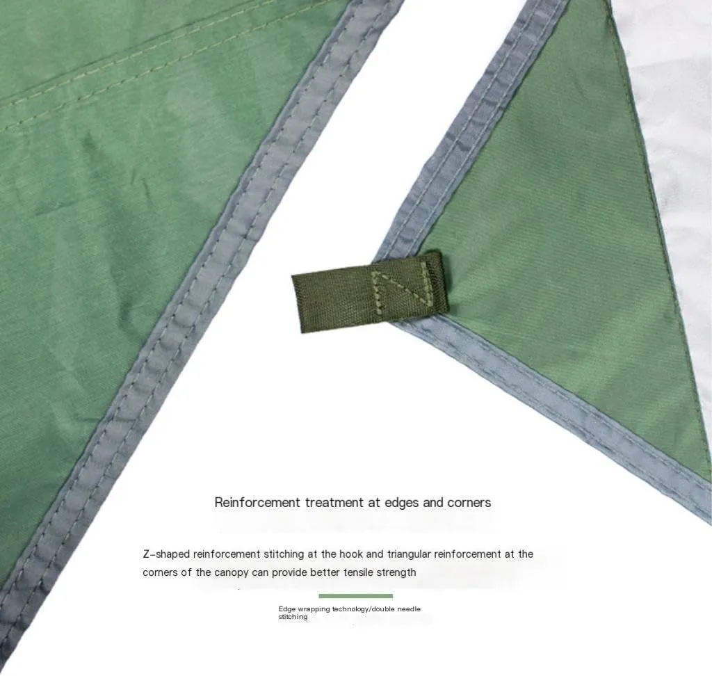 Hammock Outdoor Mosquito Net Hammock Canopy Set Outdoor Camping Quick-Open Hammock Plus Rainproof Sunshade Canopy Hammocks for Outside(G)