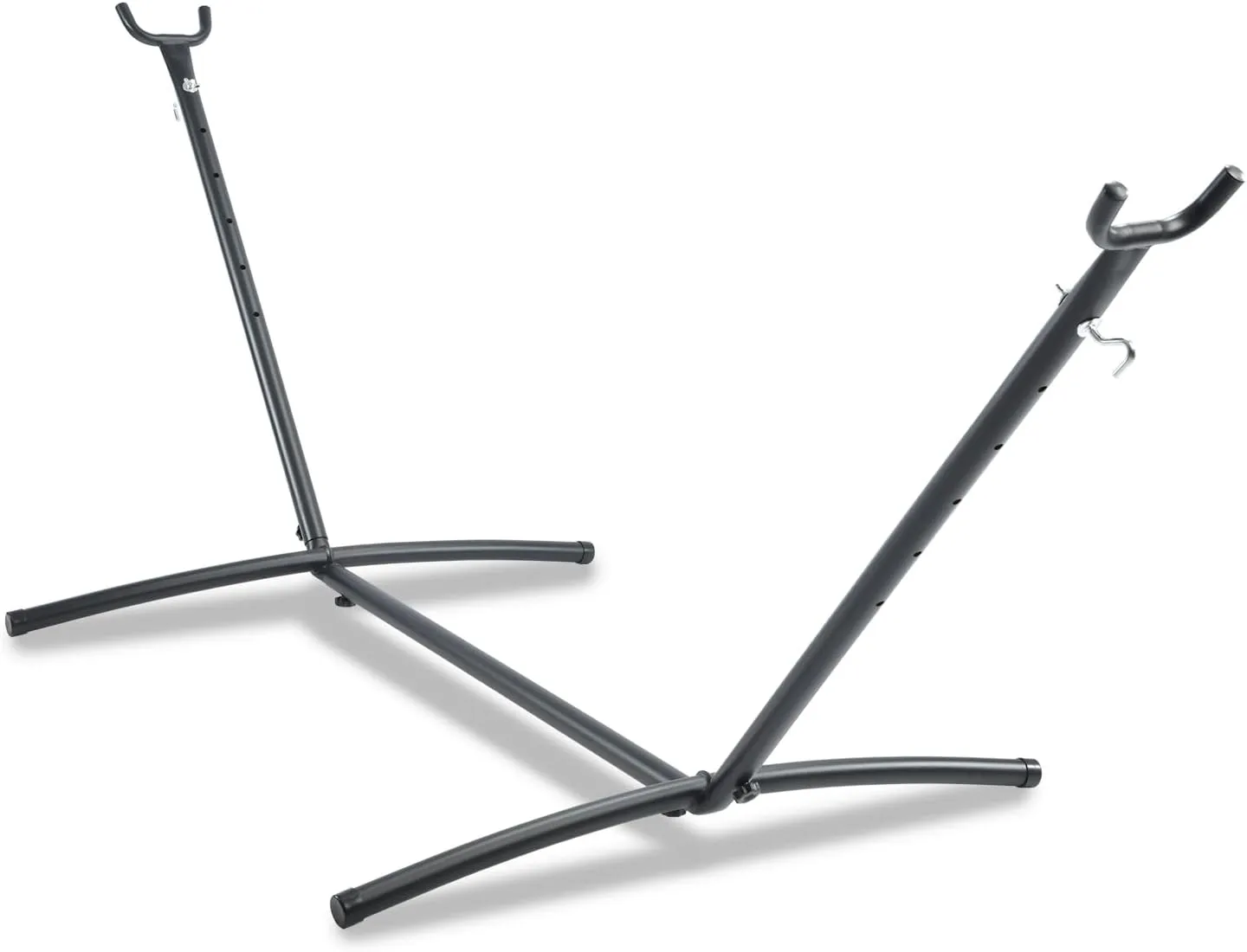 Hammock Stand Adjustable, Portable Hammock Stand Heavy-Duty Anti-Slip, 440-Pound Capacity for Garden Patio Men Backyard Women Children, Black