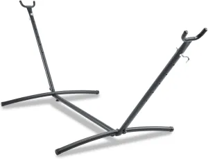 Hammock Stand Adjustable, Portable Hammock Stand Heavy-Duty Anti-Slip, 440-Pound Capacity for Garden Patio Men Backyard Women Children, Black