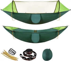 Hammocks Anti-Rollover Camping Hammock Double Portable Hammocks with Mosquito/Bug Net Hammock Swing for Outdoor Travel Hiking Camping