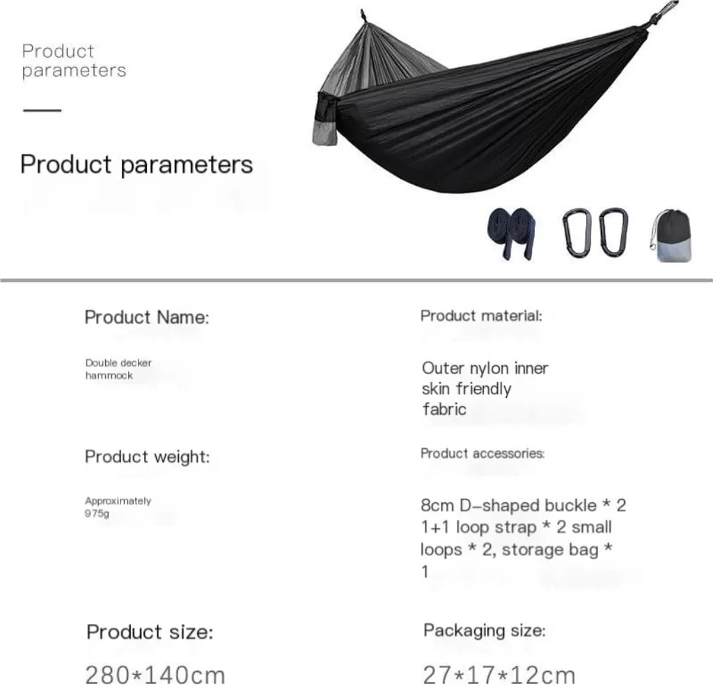 Hammocks Canopy Mosquito Net Hammock Set Tent Parachute Cloth Camping Automatic Anti-Mosquito Mosquito Net Hammock Camping Hammocks(A)