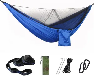 Hammocks Hammock Camping with Bug Net/Netting Portable Nylon Parachute Hammocks for Outdoor Indoor Backpacking Survival Travel