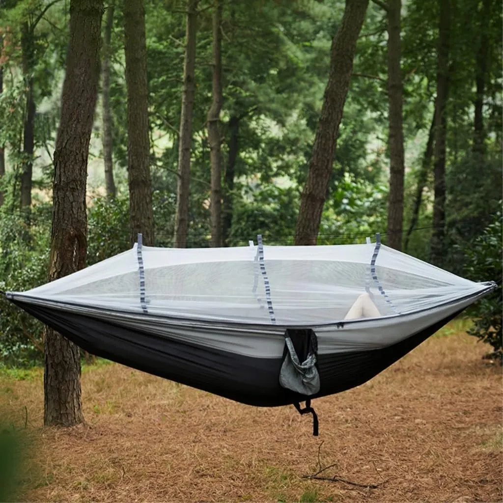 Hammocks Hammock Outdoor Camping Anti-Mosquito Outdoor Camping with Mosquito Net Breathable Hanging Tree Tent Camping Hammocks(F)