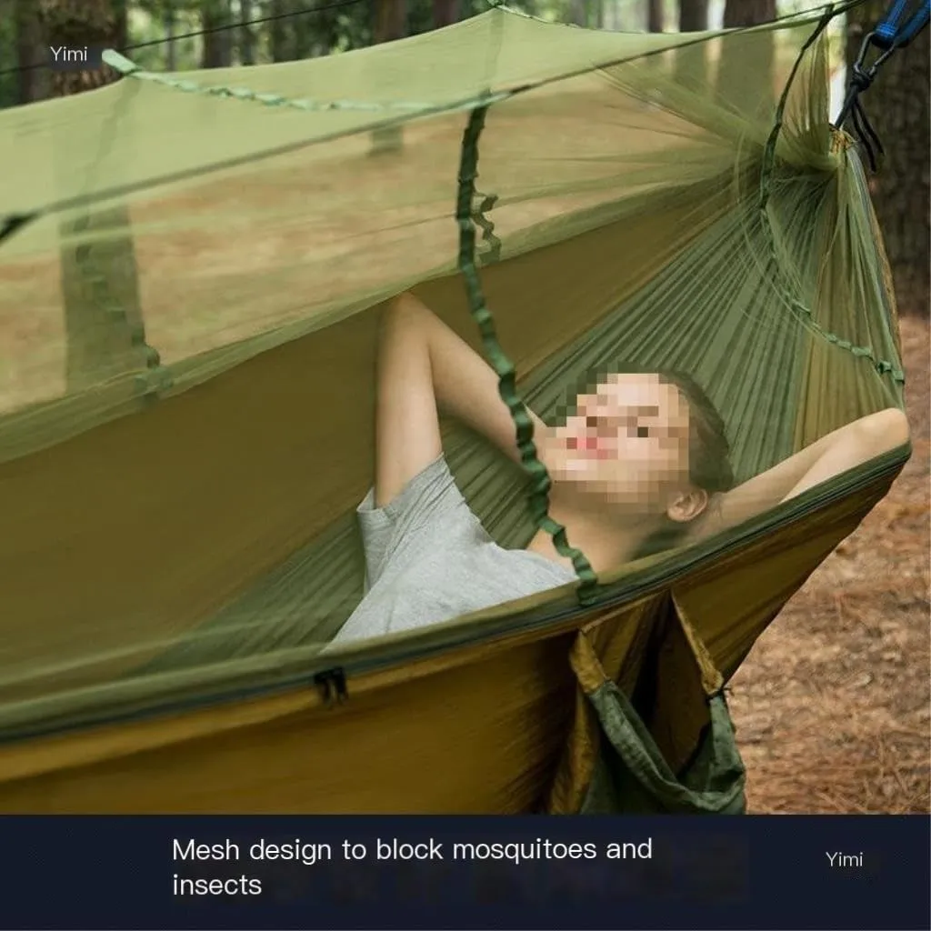 Hammocks Hammock Outdoor Camping Anti-Mosquito Outdoor Camping with Mosquito Net Breathable Hanging Tree Tent Camping Hammocks(F)