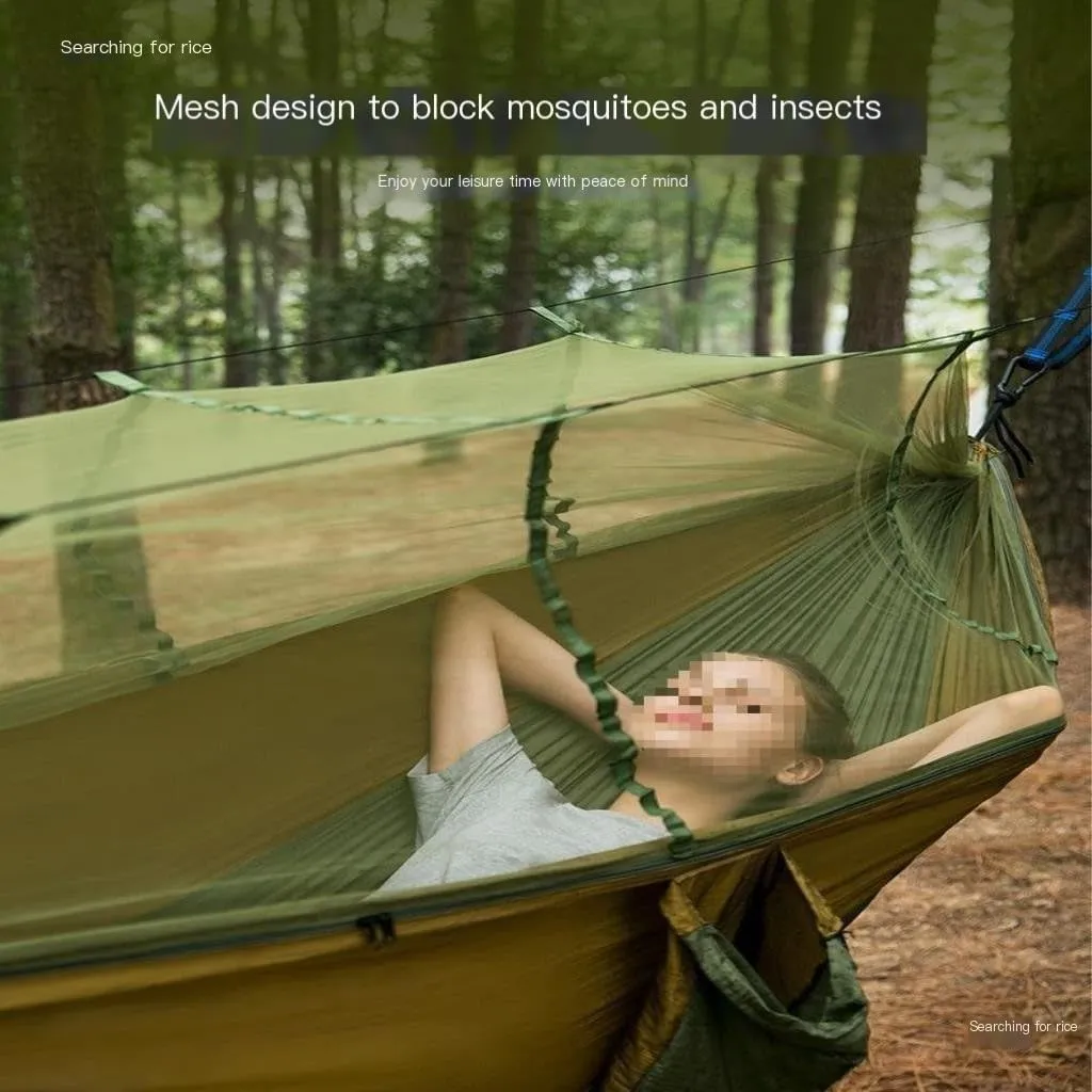 Hammocks Hammock Outdoor Camping Anti-Mosquito Outdoor Camping with Mosquito Net Breathable Hanging Tree Tent Camping Hammocks(F)