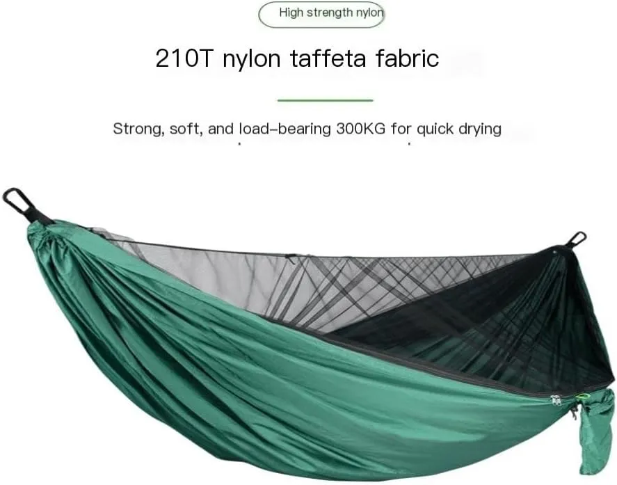 Hammocks Hammock Parachute Cloth Outdoor Anti-Rollover Camping Huwai Swing with Mosquito Net Net Bed Outdoor Adult Camping Hammocks(A)