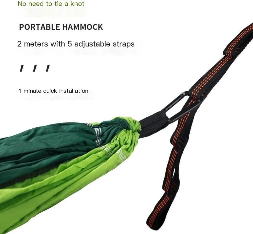 Hammocks Hammock Parachute Cloth Outdoor Anti-Rollover Camping Huwai Swing with Mosquito Net Net Bed Outdoor Adult Camping Hammocks(A)