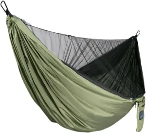 Hammocks Hammock Parachute Cloth Outdoor Anti-Rollover Camping Huwai Swing with Mosquito Net Net Bed Outdoor Adult Camping Hammocks(A)