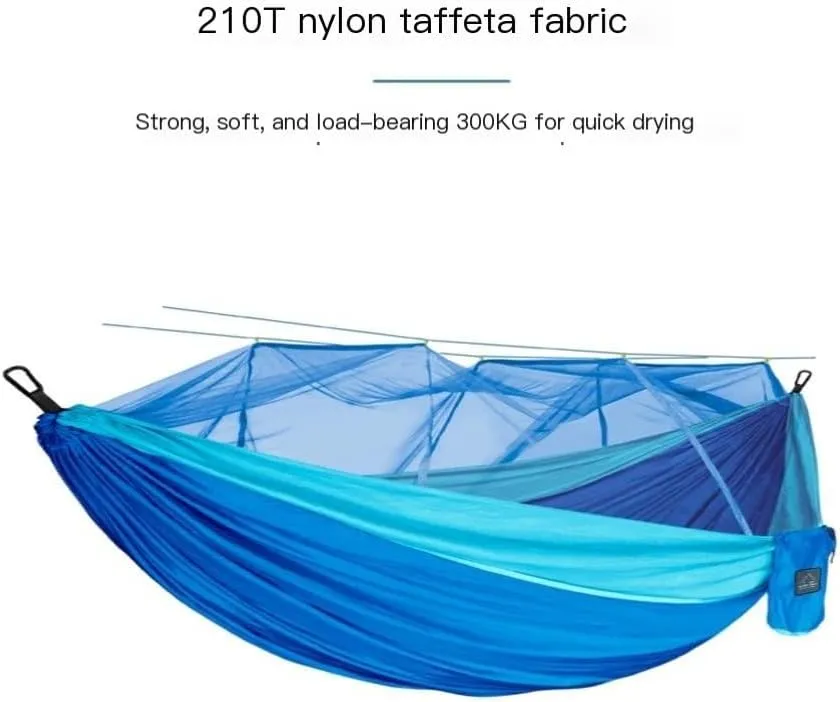 Hammocks Mosquito Net Hammock Double Outdoor Anti-Mosquito Parachute Cloth Swing Outdoor Sleeping Hanging Tree Camping Camping Hammocks(Green,Small)