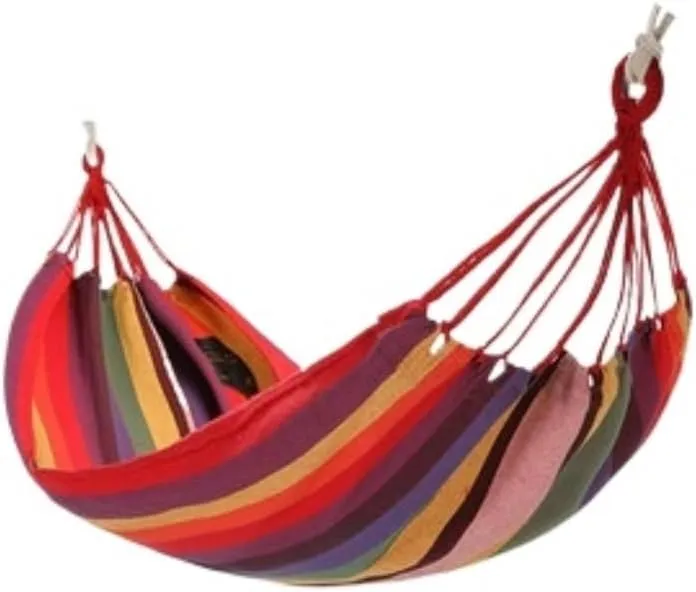 Hammocks Outdoor Hammock Thickened Anti-Rollover Hanging Tree Rope Hanging Chair Double Indoor Home Portable Hammock Camping Hammocks(Red)