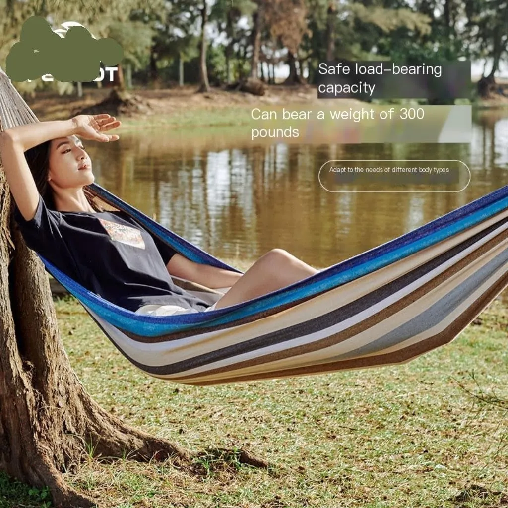 Hammocks Outdoor Hammock Thickened Anti-Rollover Hanging Tree Rope Hanging Chair Double Indoor Home Portable Hammock Camping Hammocks(Red)