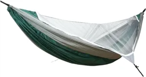 Hammocks Outdoor Mosquito Net Automatic Quick-Open Anti-Mosquito Hammock Outdoor Single Double Parachute Hammock Camping Hammocks(Green)