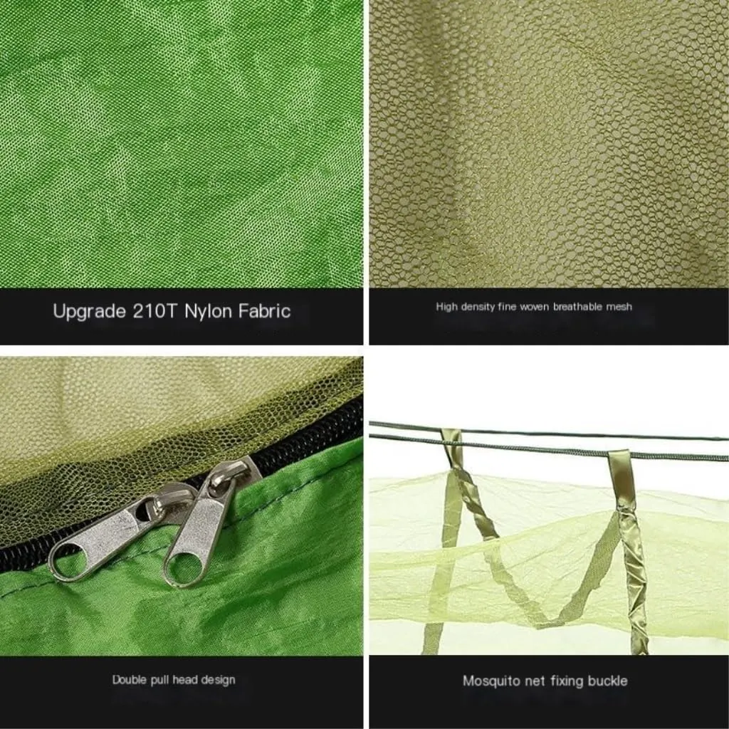 Hammocks Outdoor Parachute Wholesale Hammock with Mosquito Net Anti-Mosquito Nylon Single Double Camping Hammock Camping Hammocks(Green,Small)