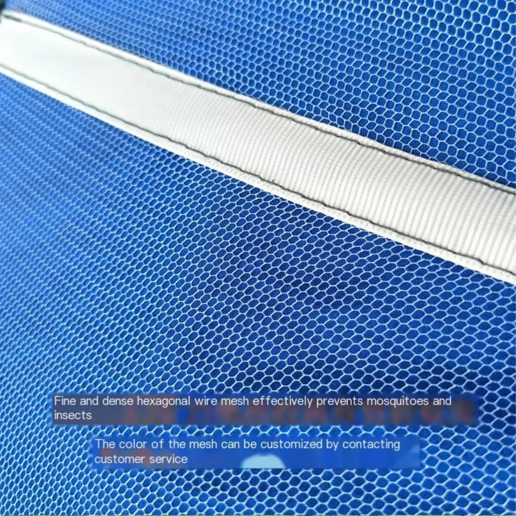 Hammocks Quick-Open Mosquito Net Hammock Outdoor Anti-Rollover Single and Double Outdoor Camping Anti-Mosquito Camping Hammocks(Blue)